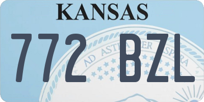 KS license plate 772BZL