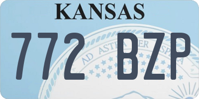 KS license plate 772BZP