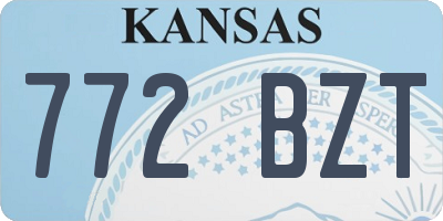 KS license plate 772BZT