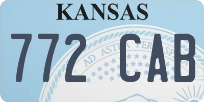 KS license plate 772CAB