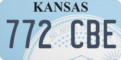 KS license plate 772CBE