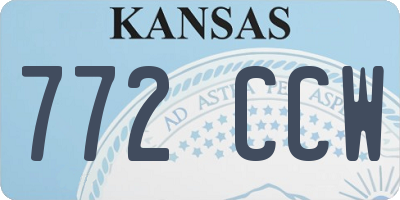 KS license plate 772CCW