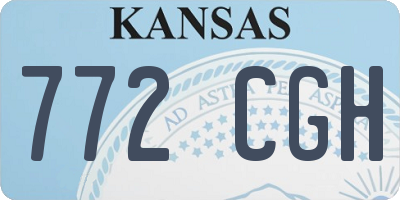 KS license plate 772CGH