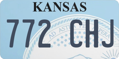 KS license plate 772CHJ