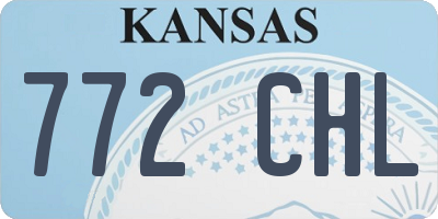 KS license plate 772CHL