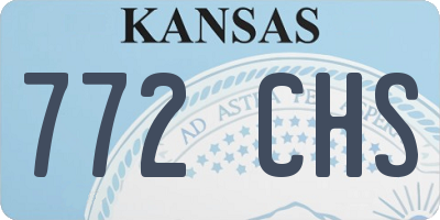KS license plate 772CHS