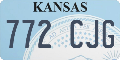 KS license plate 772CJG