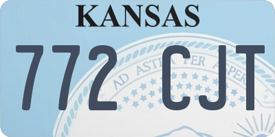 KS license plate 772CJT