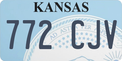 KS license plate 772CJV