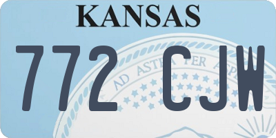 KS license plate 772CJW