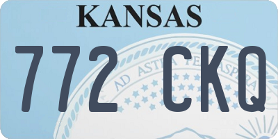 KS license plate 772CKQ