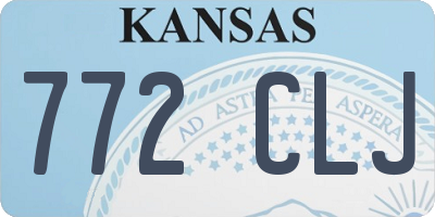 KS license plate 772CLJ