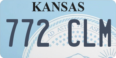 KS license plate 772CLM