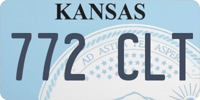 KS license plate 772CLT