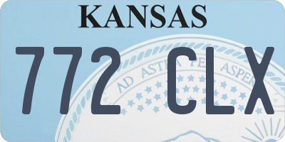 KS license plate 772CLX