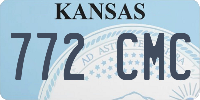 KS license plate 772CMC