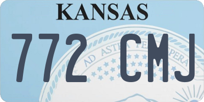 KS license plate 772CMJ