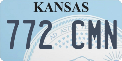 KS license plate 772CMN