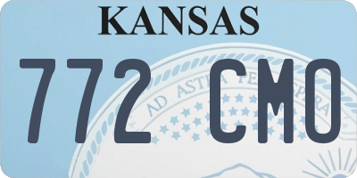KS license plate 772CMO