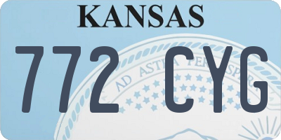 KS license plate 772CYG