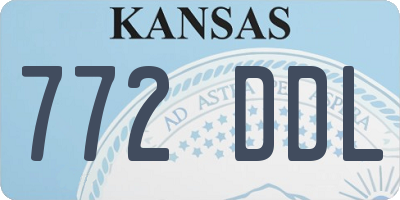 KS license plate 772DDL