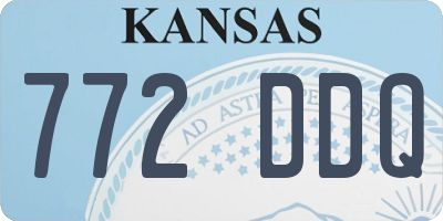 KS license plate 772DDQ
