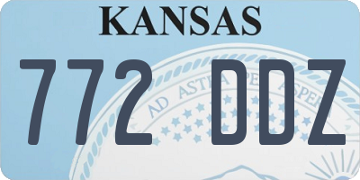 KS license plate 772DDZ