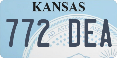 KS license plate 772DEA