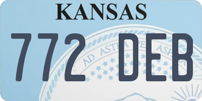 KS license plate 772DEB