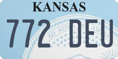 KS license plate 772DEU
