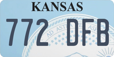 KS license plate 772DFB