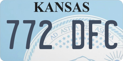 KS license plate 772DFC