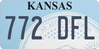 KS license plate 772DFL