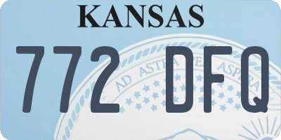 KS license plate 772DFQ