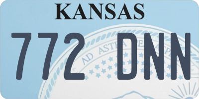 KS license plate 772DNN