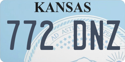 KS license plate 772DNZ