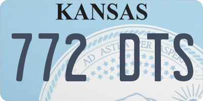 KS license plate 772DTS