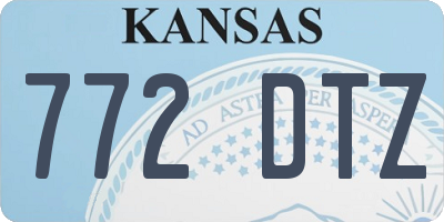 KS license plate 772DTZ