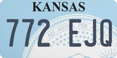 KS license plate 772EJQ