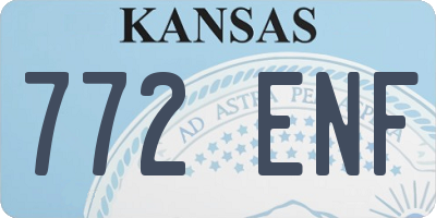 KS license plate 772ENF