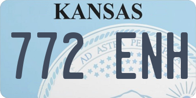 KS license plate 772ENH