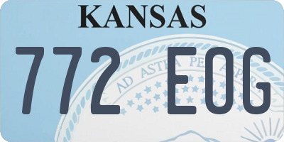 KS license plate 772EOG