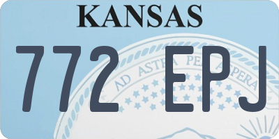 KS license plate 772EPJ