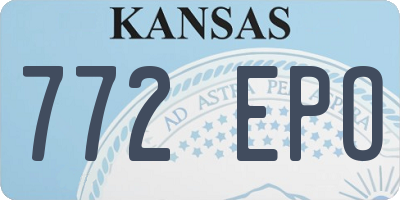 KS license plate 772EPO