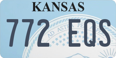 KS license plate 772EQS