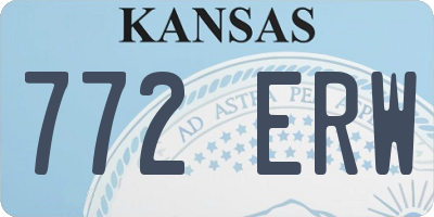 KS license plate 772ERW