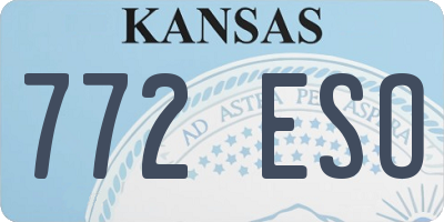KS license plate 772ESO