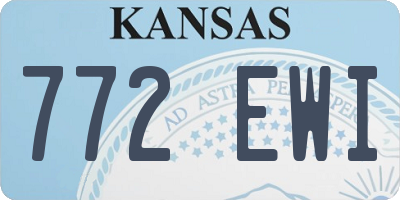 KS license plate 772EWI