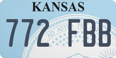 KS license plate 772FBB