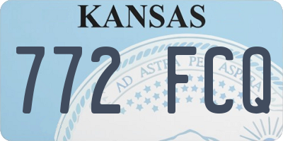 KS license plate 772FCQ